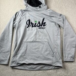 UNRL Crossover Hoodie Mens Small Grey Performance Fleece Sweatshirt Irish Hockey